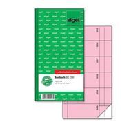 SIGEL BO098 Carnet de tickets, 360 départs, rose, 105x200 mm, autocopiant, 2 x 60 feuilles