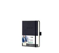 SIGEL C2102 Agenda semainier 18 mois 2020/2021 Conceptum, couverture rigide, 10,8 x 15,1 cm, noir