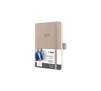 SIGEL C2131 Agenda semainier 2021 Conceptum, couverture souple, 9,3 x 14 cm, taupe