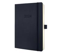 SIGEL C2420 Calendrier-livre Conceptum - 1 jour / 2 pages, env. A5, couverture souple, noir