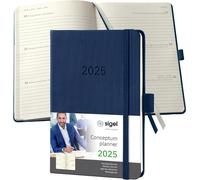 Sigel C2563 Agenda Semainier 2025, A6, Couverture Rigide, Bleu Foncé - Conceptum.[G749]