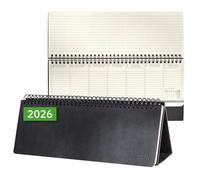 SIGEL C2680 Calendrier de bureau 2026, large, couverture rigide | Calendrier, Planificateur, Agenda hebdomadaire, Organisateur, Journal | noir - Conceptum