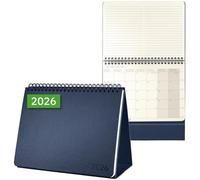 SIGEL C2683 Calendrier de bureau 2026, A5 horizontal, couverture rigide | Calendrier, Planificateur, Agenda hebdomadaire, Organisateur, Journal | bleu foncé - Conceptum