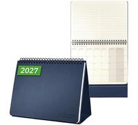 Sigel Calendrier de bureau Conceptum 2027 env. A5 pays couverture rigide | C2783, bleu foncé, pour planification claire des rendez-vous, des tâches et des notes