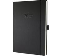 SIGEL C2718 Agenda semainier Conceptum 2027-1 an - A4+ - noir - disposition verticale - 2 pages = 1 semaine - couverture rigide - 80 g/m² - 192 p. - certification FSC