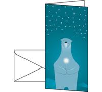 SIGEL Carte de Noël 'Polar bear with candle', A6, pour