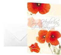 sigel Carte de voeux "Red Poppies", (l)115 x (h)170 mm