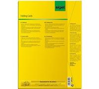 sigel cartes 2 volets pour PC, A6 (A5), 185g/m2, extra blanc blanc G