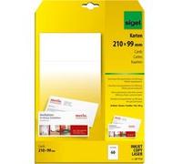 Sigel cartes de correspondance PC, format DL, 185g/m2, blanc G