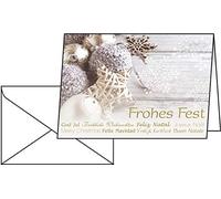 SIGEL Cartes de Noël A6 | DS034, 25 cartes avec enveloppes, motif décorations de Noël, gris/beige/doré, facile à imprimer