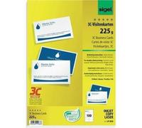 SIGEL Cartes de visite imprimables Lp850 – Lot 100, 3C, Recto verso, 8,5×5,5 cm, 225 g