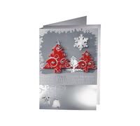 Sigel Christmas Card Three Trees - Brillant - A6 (105 x 148 mm) - 250 g/m² - 10 carte(s) cartes de voeux + enveloppes