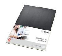 SIGEL Bloc-notes Co801 A4 env. 21,1 x 29,7 cm ligné, couverture rigide, noir Conceptum