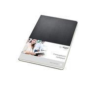 SIGEL Co803 Bloc Notes, env. A5 14,9 X 21 cm, Ligné, Couverture Rigide, Noir, Conceptum