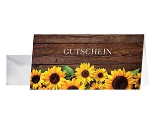 SIGEL DC154 Lot de 25 cartes de bons en velours avec texte intérieur Format DIN long Sunfield
