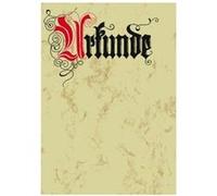 Sigel DP548 Lot de 12 feuilles de papier cartonné A4 85 g style calligraphie "Urkunde" en langue allemande (Import Allemagne)
