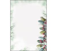 SIGEL DP177 Papier à lettres Noël A4 avec guirlande de Noël moderne, 90g, 100 feuilles