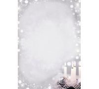 SIGEL DP178 Papier à lettres Noël A4 avec motif de bougies de fête, 90g, 100 feuilles