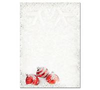 sigel DP247 Papier à lettres de Noël "Winter Flair" A4 90 g/m² 100 feuilles rouge et blanc