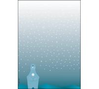 SIGEL Dp259 Papier à Motif de Noël "Polar Bear With Candle", 90 G/M², A4, 25 Feuilles