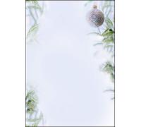 SIGEL DP302 Christmas writing paper, branches and baubles, 21 x 29,7 cm, 90g/m²,