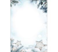 SIGEL DP312 Papier à motif de Noël, Snow Star, A4, 25 feuilles