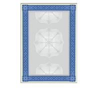Sigel Papier à motifs Design Paper Securities Bleu sécurité A4 185 g/m² 20 feuilles