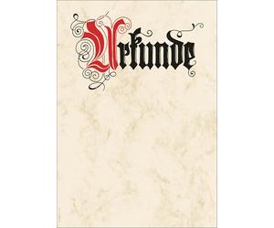 Sigel DP548 Lot de 12 feuilles de papier cartonné A4 85 g style calligraphie "Urkunde" en langue allemande (Import Allemagne)