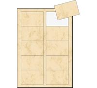 SIGEL DP744 Cartes de visite, 3C, coupe lisse sur tout le pourtour, 225 g/m², marbré beige, 100 pièces