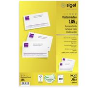 Sigel DP830 Cartes de visite imprimables, microperforées 85 x 55 mm très blanc 150 pc(s) Format du papier: DIN A4