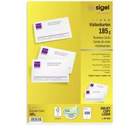 Sigel DP830 Cartes de visite imprimables, microperforées 85 x 55 mm très blanc 150 pc(s) Format du papier: DIN A4