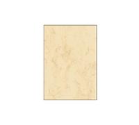 Sigel DP907 Lot de 100 Feuilles de Papier Créatif Marbré A5 Beige, 90 g/m² Double Face