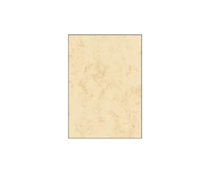 Sigel DP907 Lot de 100 Feuilles de Papier Créatif Marbré A5 Beige, 90 g/m² Double Face