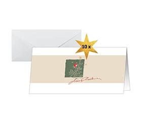 SIGEL DS072 Cartes de Noël "Christmas with apples", DL, 10 cartes avec enveloppes, facile à imprimer
