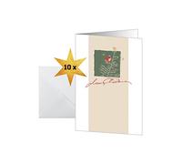 SIGEL DS073 Cartes de Noël "Christmas with apples", A6, 10 cartes avec enveloppes, facile à imprimer