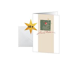 SIGEL DS073 Cartes de Noël "Christmas with apples", A6, 10 cartes avec enveloppes, facile à imprimer