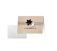 SIGEL Ds079 Cartes de Noël 2 Volets, 10,5 X 14,8 cm, Beige, 25 Pièces + 25 Enveloppes Blanches Fournies