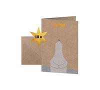 SIGEL DS084 Cartes de Noël "Polar bear with shooting star", A6, 10 cartes, facil