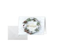 SIGEL DS089 Christmas cards "Christmas wreath", A6 landscape, 25 cards in nv