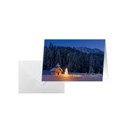 SIGEL DS096 Cartes de Noël petite chapelle enneigée dans les montagnes, A6, 10 cartes + enveloppes y compris enveloppes