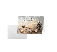 SIGEL DS098 Cartes de Noël "Beige Christmas Candle", A6, 25 cartes + enveloppes y compris enveloppes