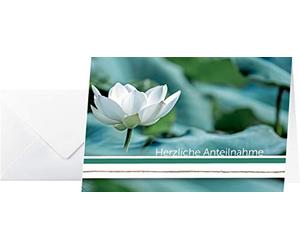 SIGEL DS103 Lot de 10 cartes de condoléances Format A6 paysage avec enveloppe