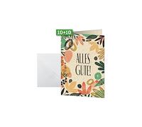 Sigel DS612 Lot de 10 cartes d'anniversaire avec enveloppes Format A6