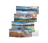 Sigel DS618 Lot de 12 cartes d'anniversaire avec enveloppes Format A6 4 motifs 3 cartes