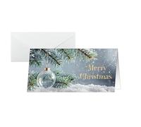 SIGEL DS637 Lot de 25 cartes de Noël avec enveloppes - Vert/doré/blanc - Format DIN long