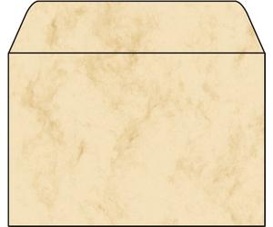 SIGEL Du011 Enveloppes Motif Marbre Beige, Format C6 (11,4 X 16,2 cm), 25 Pièces