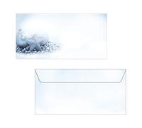 SIGEL DU081 Enveloppes motif étoiles de Noël or, format DL (11 x 22 cm), 50 pièces