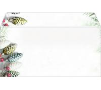 SIGEL DU177 Enveloppes Noël, avec guirlande de Noël moderne, DIN long, 50 pièces