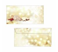 SIGEL DU221 Enveloppes motif pain d'épice marron/beige, format DL (11 x 22 cm), 25 pièces