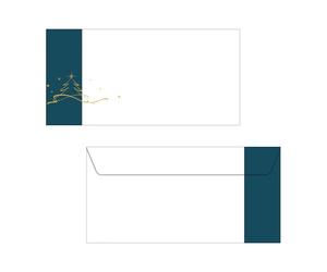 SIGEL Du254 enveloppe de Noël "Christmas Tree", Gommées, Dl, 50 Pièces